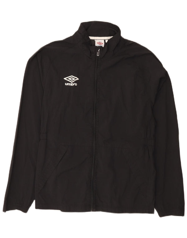 Jaqueta de chuva feminina Umbro Graphic UK 14 médio preto nylon