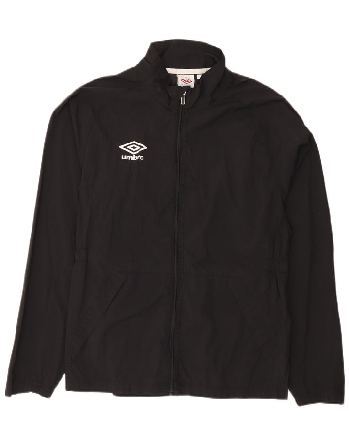 Jaqueta de chuva feminina Umbro Graphic UK 14 médio preto nylon