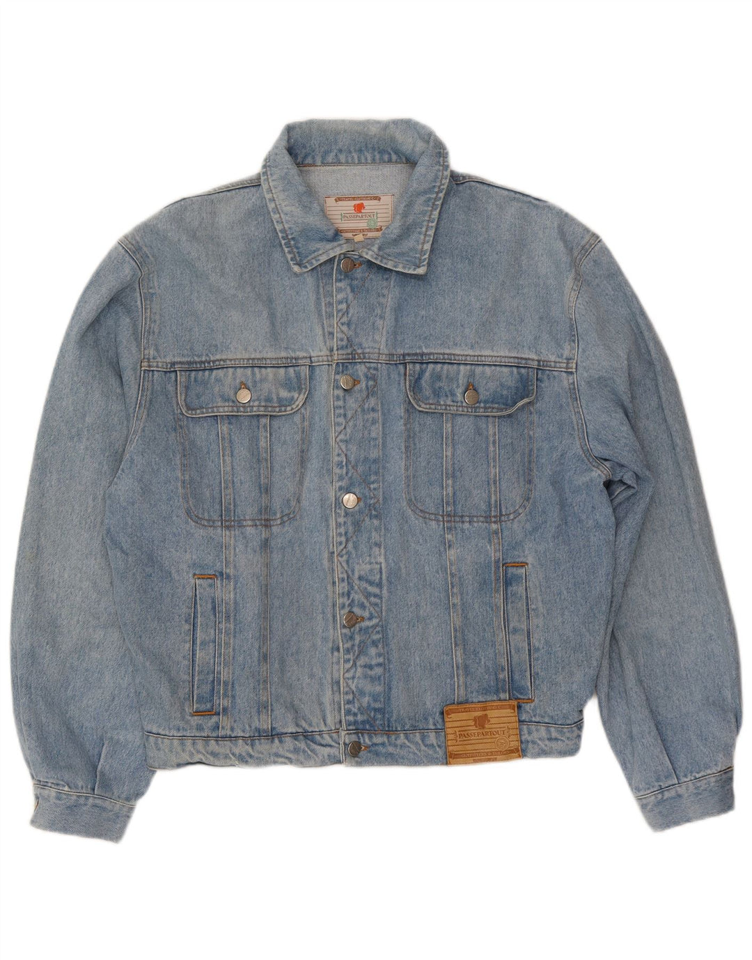 Jaqueta jeans masculina vintage UK 40 grande azul