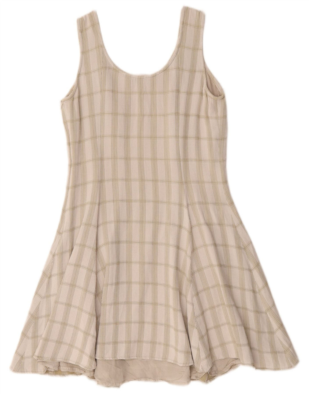 Bagutta vestido feminino sem mangas swing IT 40 pequeno xadrez verde