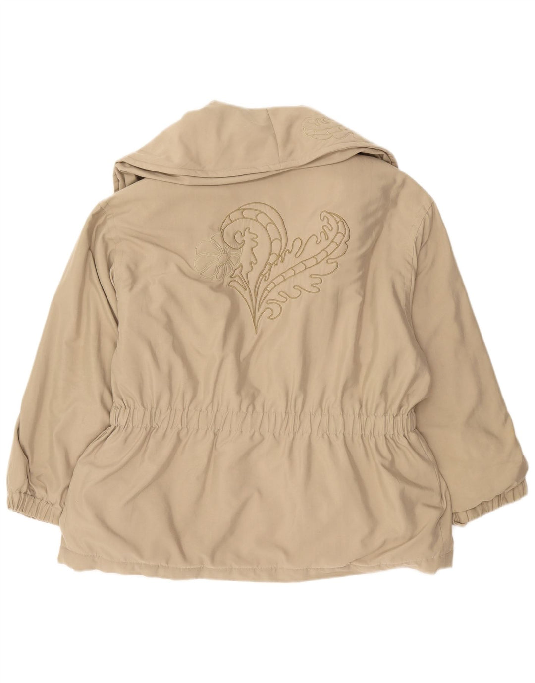 Sobretudo feminino vintage UK 16 grande bege