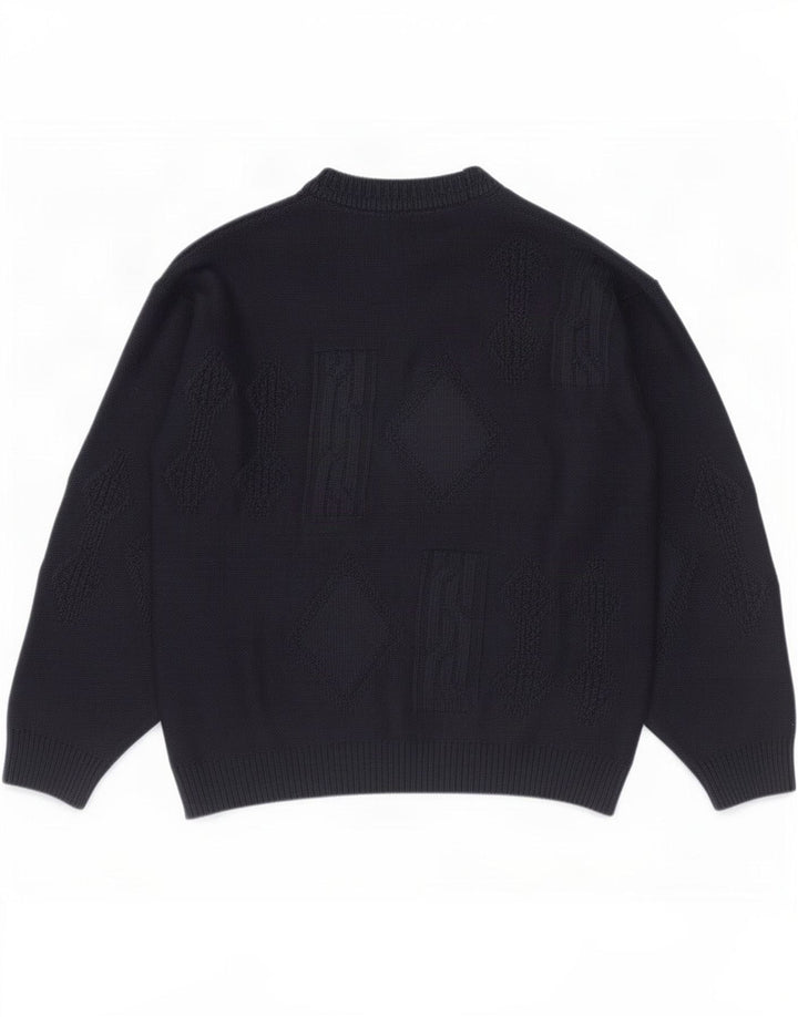 Suéter masculino Marks & Spencer St. Michael com gola redonda, azul marinho médio