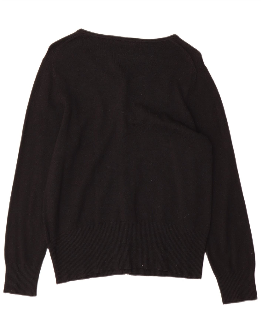 Suéter cardigã feminino Marks & Spencer Reino Unido 16 grande viscose preta