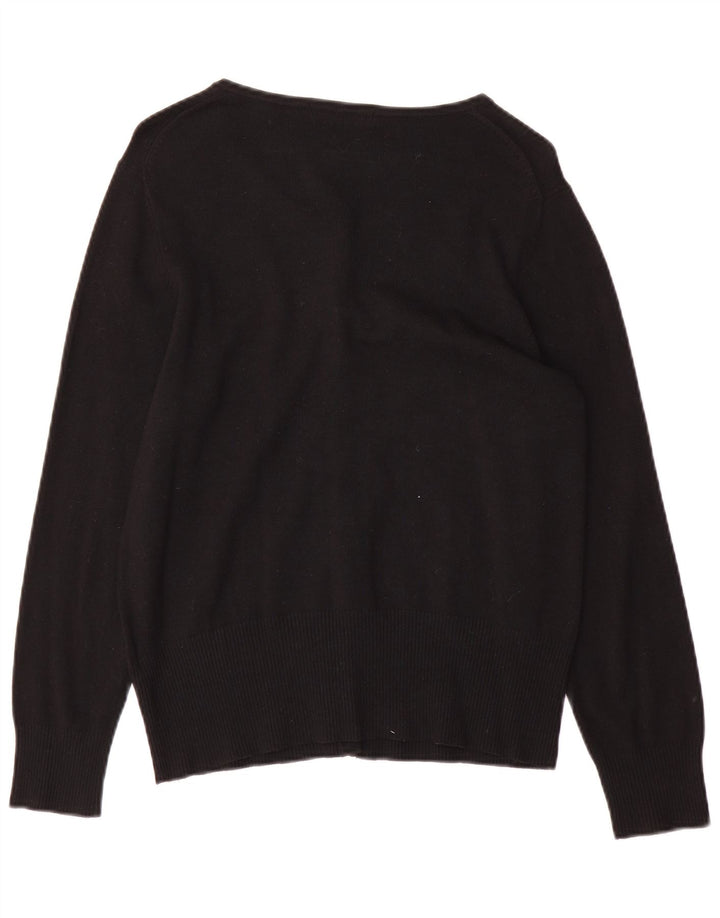 Suéter cardigã feminino Marks & Spencer Reino Unido 16 grande viscose preta