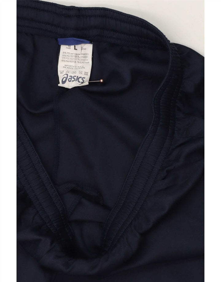 Calça de treino masculina Asics Joggers grande poliéster azul marinho