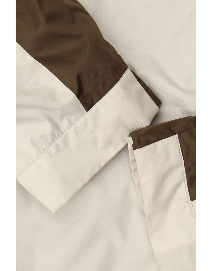 Jaqueta corta-vento feminina com capuz IGUANA EU 46 XL branco colorblock