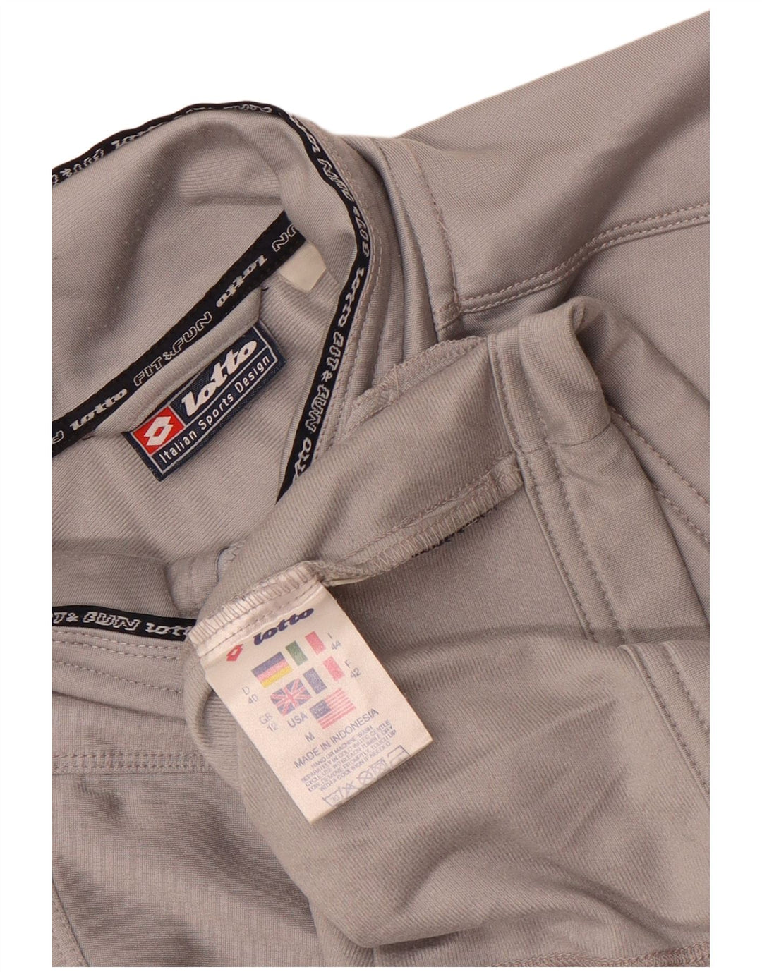 Lotto Womens Tracksuit Top Jacket UK 12 poliéster cinza médio