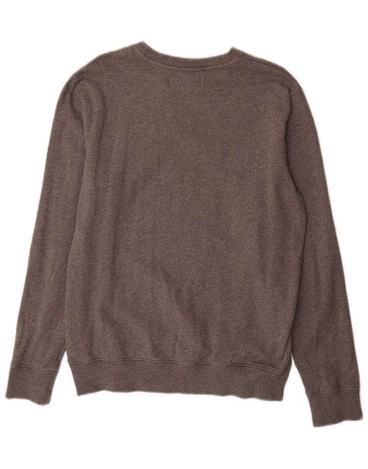 Calvin Klein Jeans Masculino moletom gráfico jumper médio cinza manchado