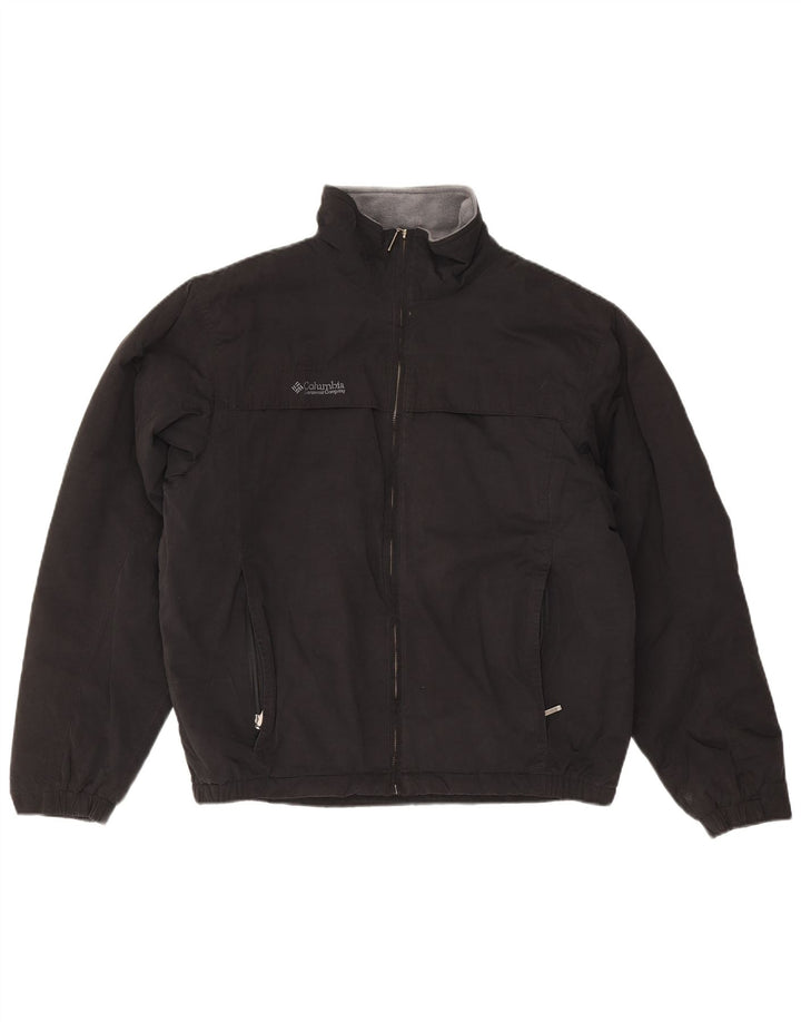 Jaqueta corta-vento masculina Columbia UK 38 algodão preto médio
