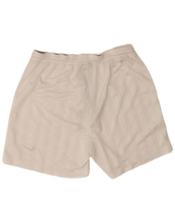 Shorts esportivos masculinos Nike grandes listrados brancos