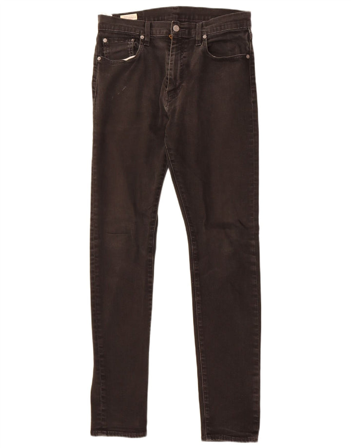 Calça jeans masculina Levi's 511 Slim Tapered W32 L34 algodão preto