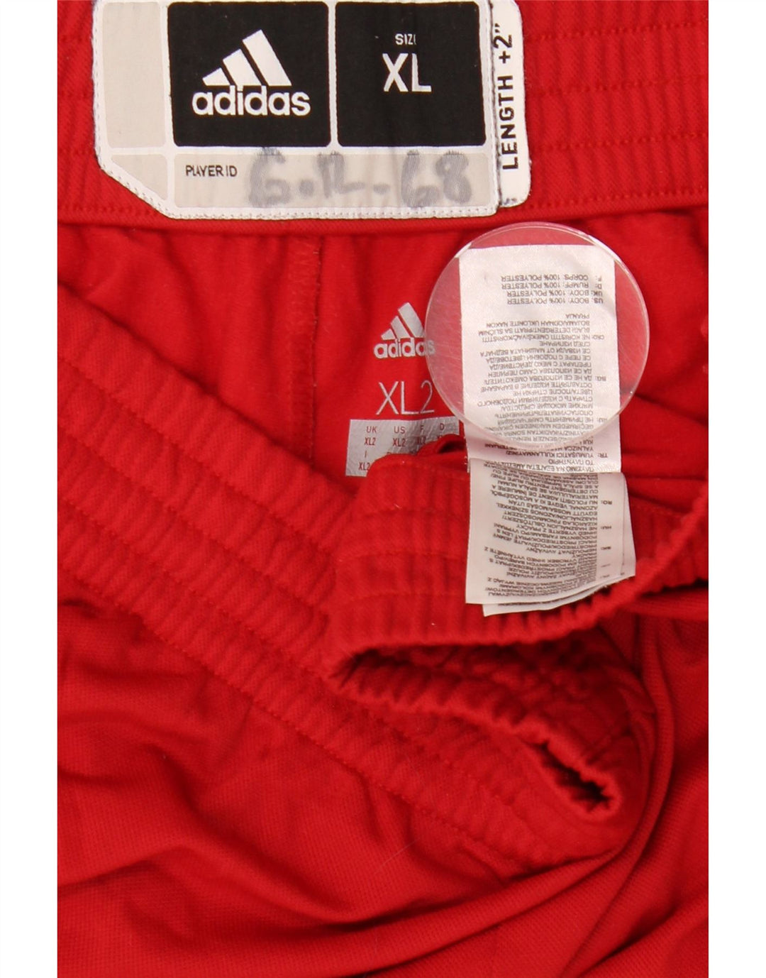 Calça de treino masculina ADIDAS 2XL poliéster vermelho