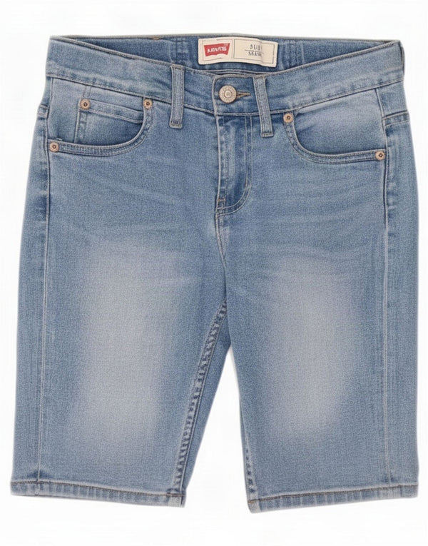 Levi's Boys 511 Slim Denim Shorts 9-10 anos W26 Azul Algodão