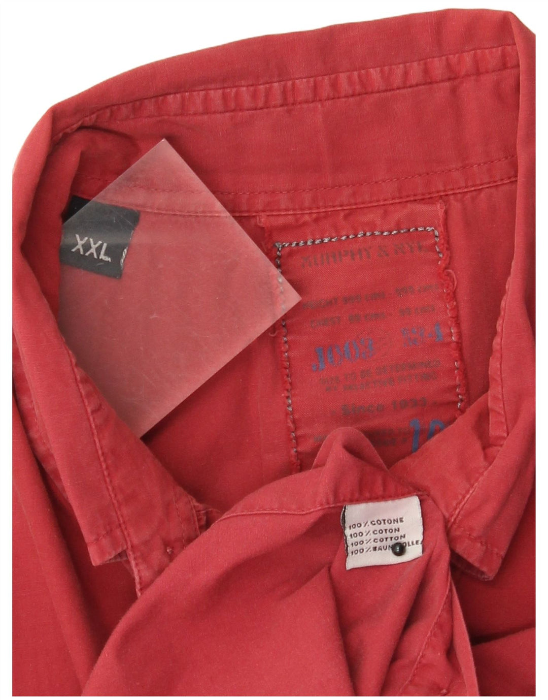 Camisa masculina Murphy & Nye 2XL algodão vermelho