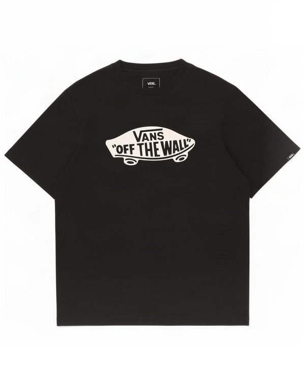 Vans Mens Custom Fit Graphic T-Shirt Top XL Black Cotton