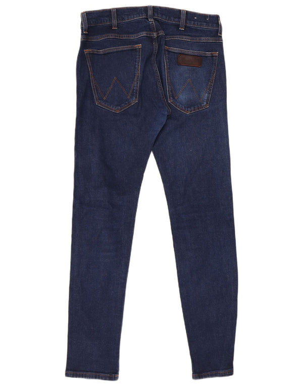 Wrangler Mens Jeans Slim W31 L32 Azul Marinho Algodão