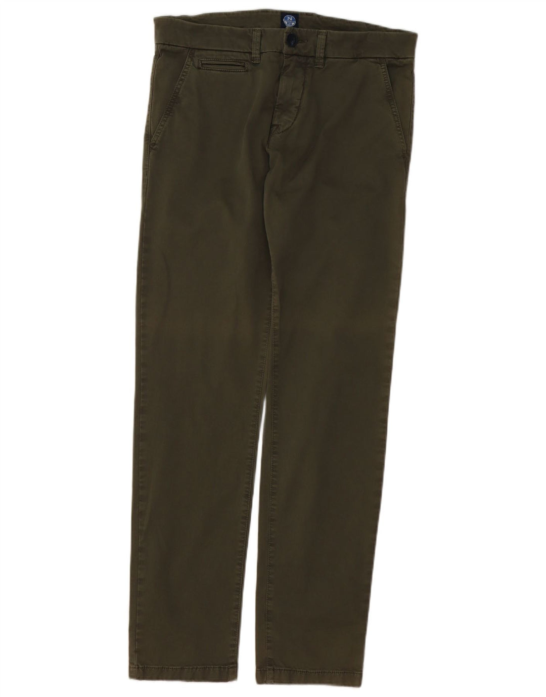 Calça chino reta masculina NORTH SAILS W30 L32 algodão verde