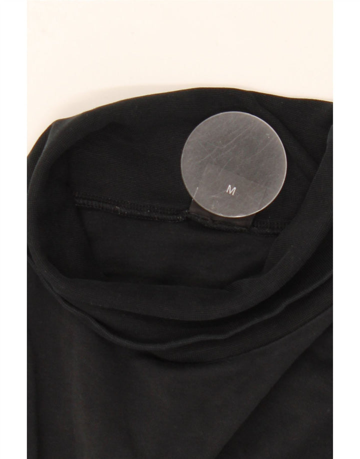 HUGO BOSS Camiseta masculina com gola redonda e manga comprida de algodão preto médio