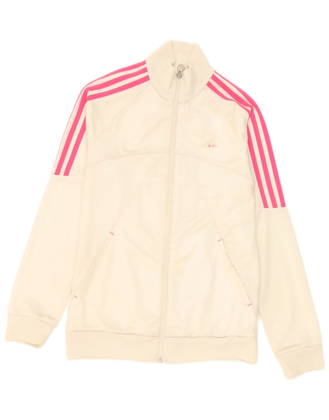 Jaqueta Adidas Girls Graphic Treino Top 14-15 Anos Poliéster Branco