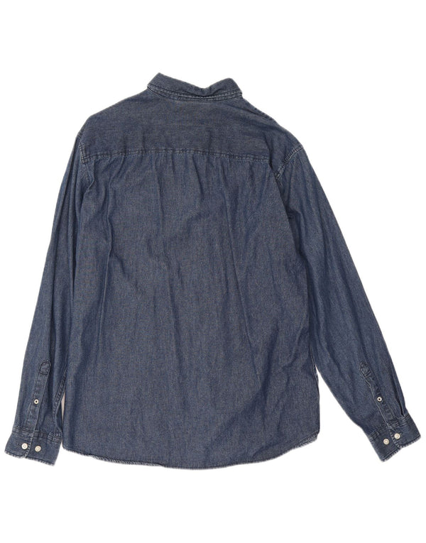 Camisa jeans masculina Jack & Jones XL azul marinho algodão