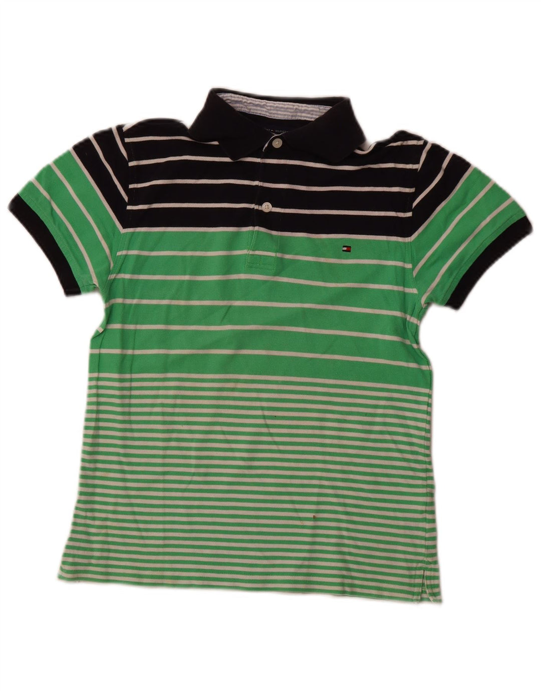 Camisa polo feminina TOMMY HILFIGER 11-12 anos verde algodão colorblock