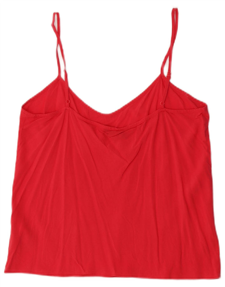 Top Cami feminino Max & Co. Reino Unido 10 Viscose vermelha pequena