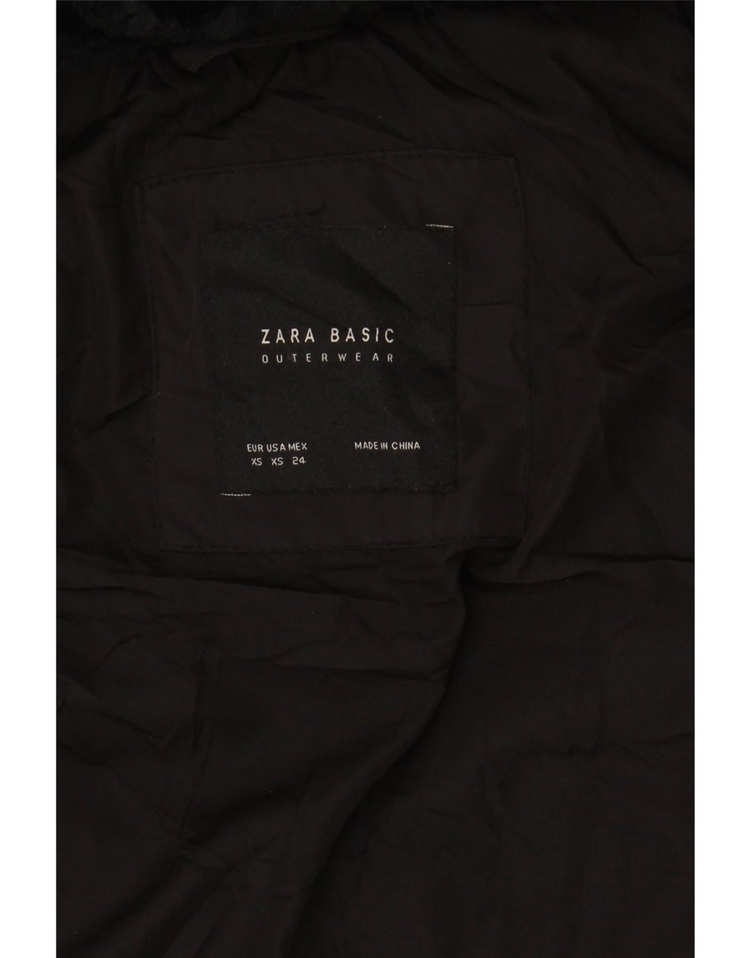 Jaqueta acolchoada feminina ZARA UK 6 XS preta
