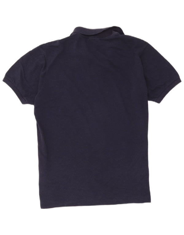 Camisa polo masculina Lacoste tamanho 5 grande algodão azul marinho