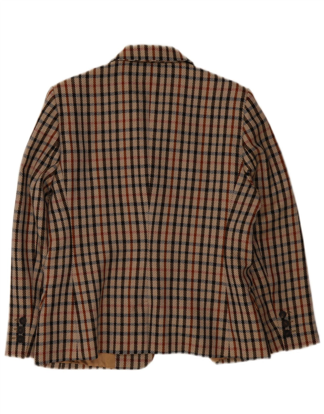 Jaqueta blazer feminina DAKS com 2 botões UK 14 xadrez médio multicolorido