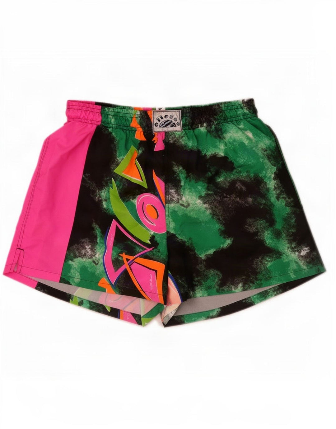 Ellesse Mens Graphic Sport Shorts Médio Verde Colourblock Poliéster