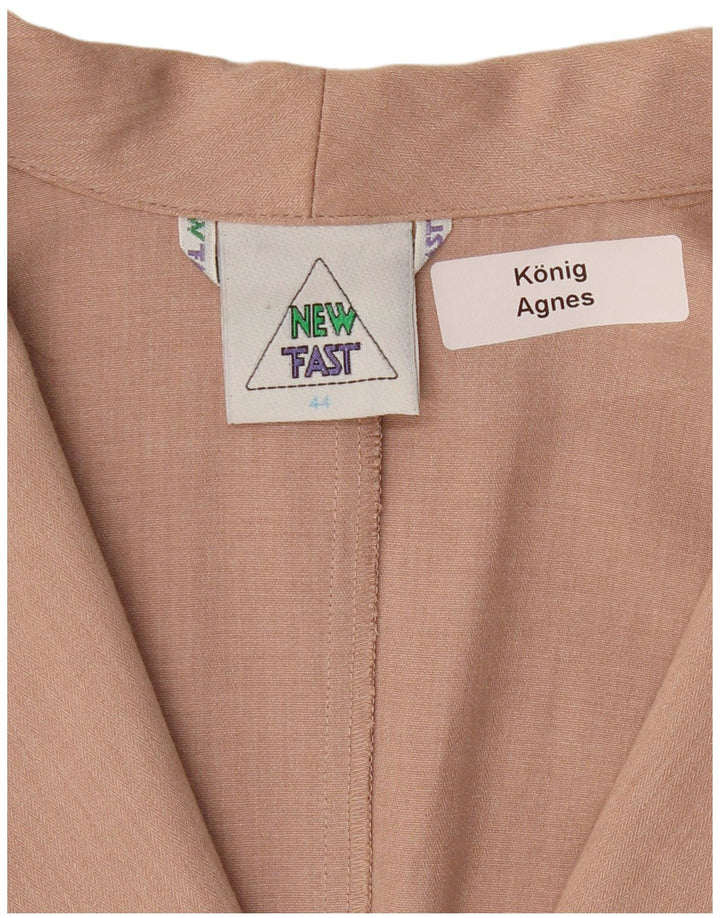 NOVA jaqueta blazer feminina FAST manga 3/4 com 3 botões UE 44 XL bege poliéster