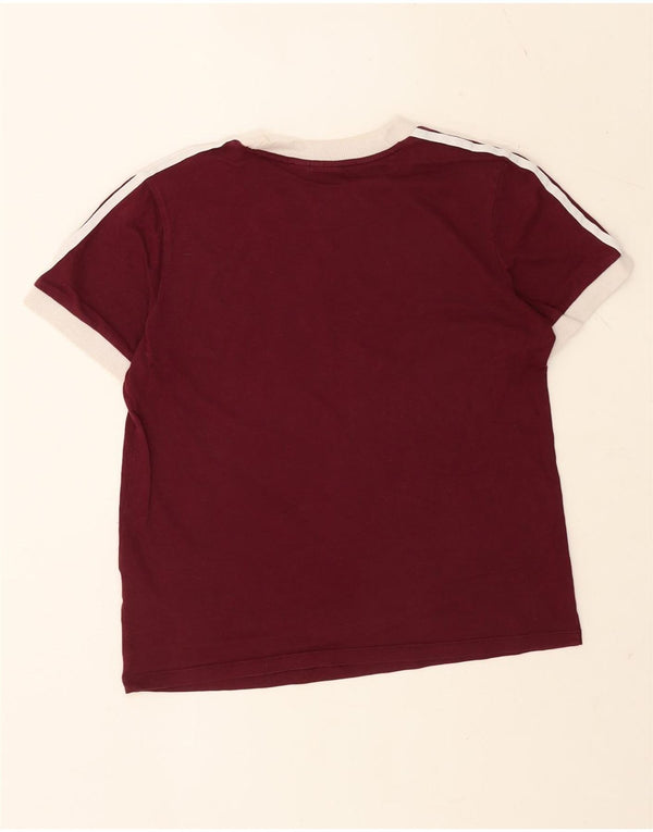 Adidas Camiseta Feminina Top UK 12 Médio Algodão Borgonha