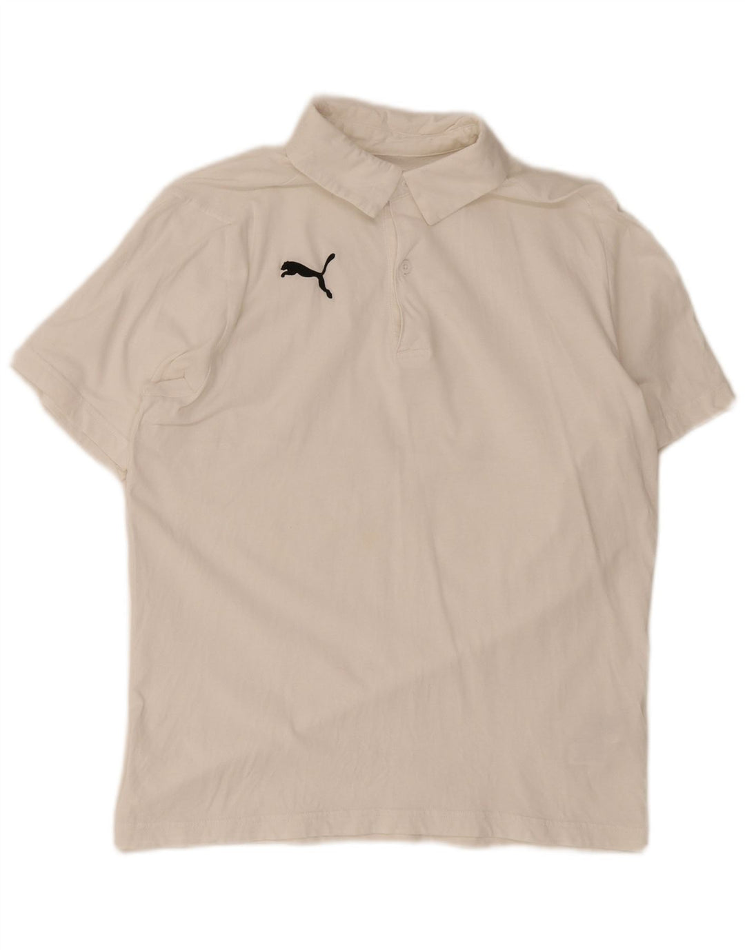 Camisa polo masculina Puma médio algodão branco