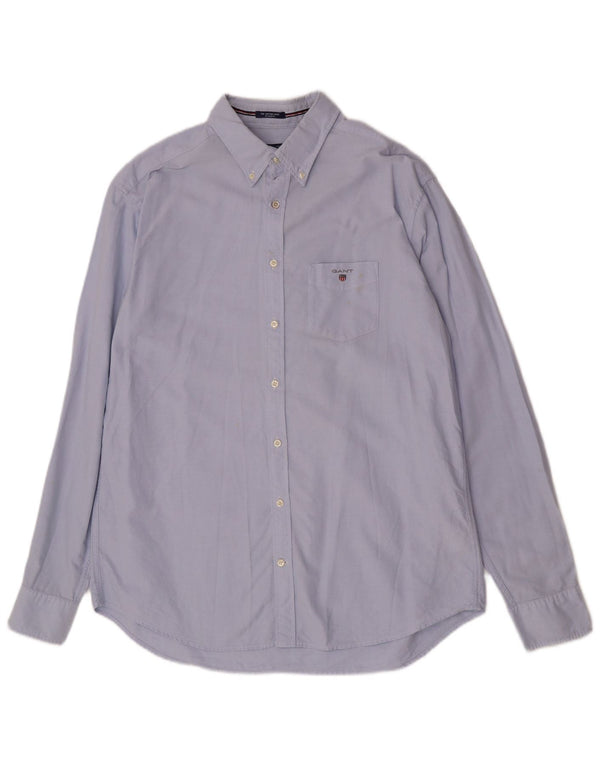 Camisa masculina Gant Regular Fit tamanho 17 1/2 XL algodão azul