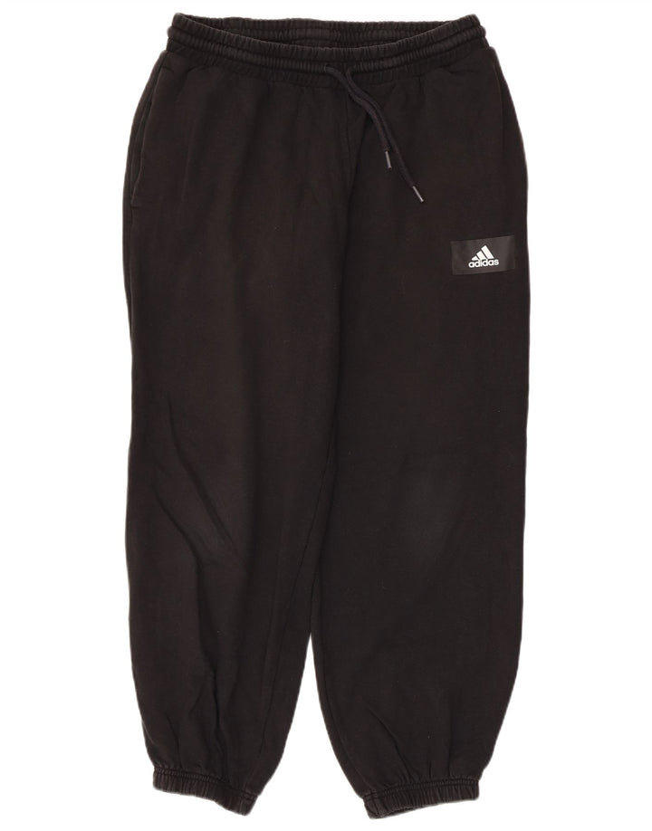 ADIDAS Mens Treino Calças Joggers Grande Algodão Preto