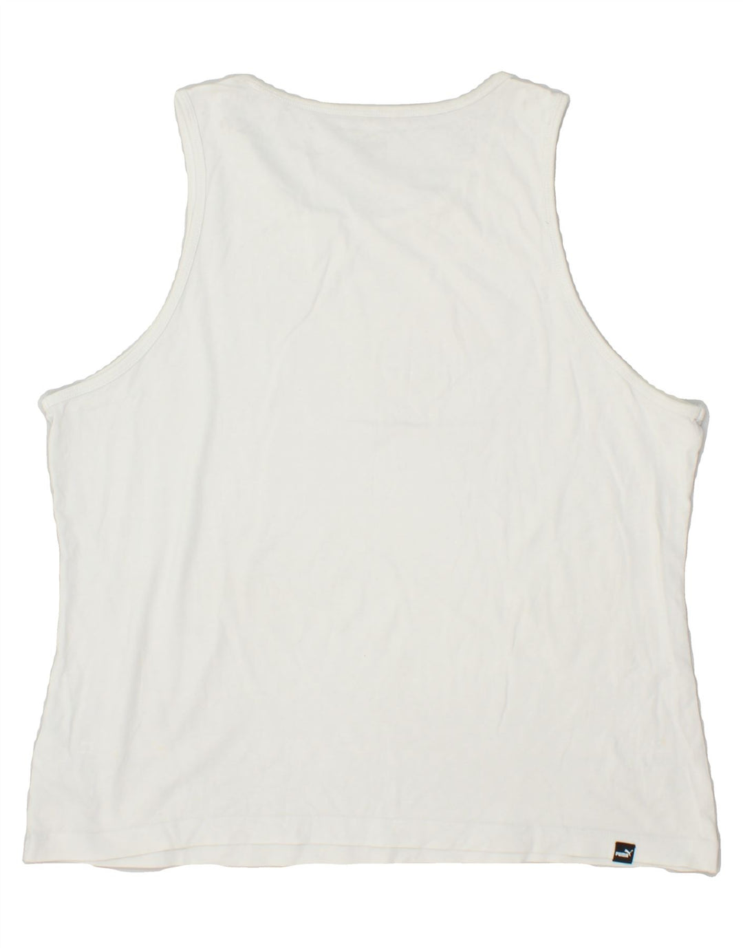 PUMA Womens Graphic Vest Top UK 18 XL White Cotton Vintage Puma and Second-Hand Puma from Messina Hembry 