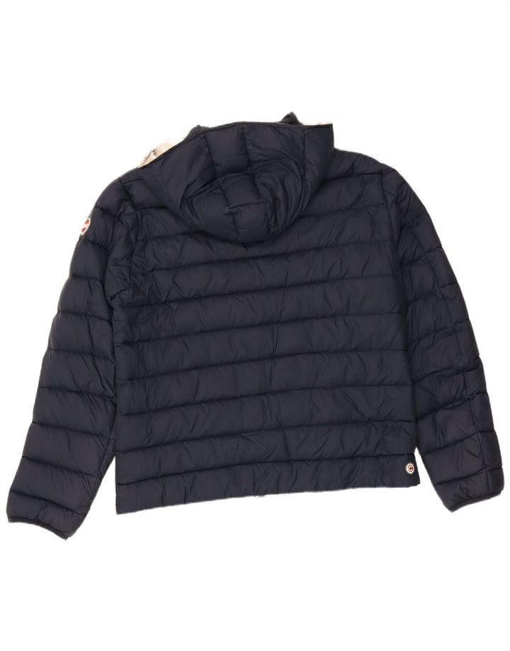 Jaqueta masculina acolchoada com capuz Colmar IT 52 grande azul marinho