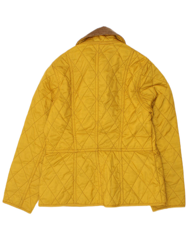 Jaqueta acolchoada feminina Barbour 5-6 anos de poliamida colorblock amarelo pequeno