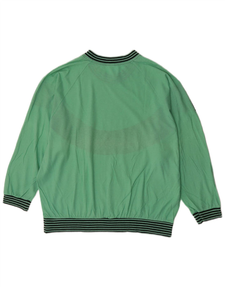 Huber moletom feminino jumper EU 40 médio verde colorblock retrô