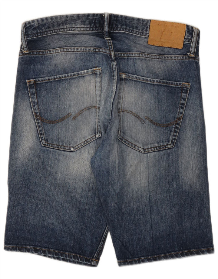 Shorts jeans masculino Jack & Jones Regular Fit pequeno W32 algodão azul
