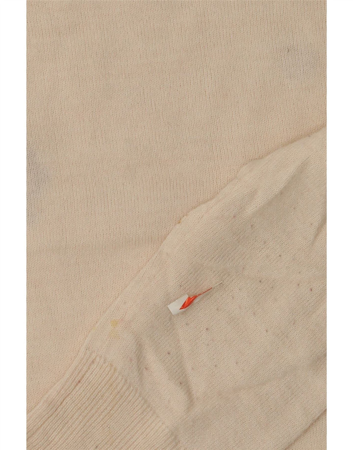 Suéter feminino Marks & Spencer com gola redonda Reino Unido 14 médio branco