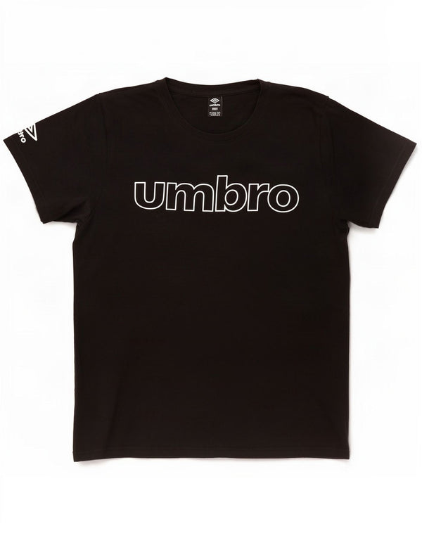 Camiseta masculina gráfica Umbro Top grande de algodão preto