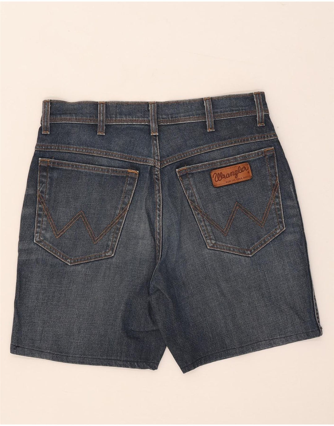 Wrangler Mens Texas Stretch Denim Shorts W33 Médio Algodão Azul