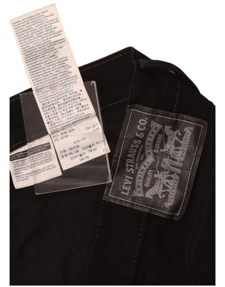 Jeans retos masculinos LEVI'S W36 L34 algodão preto