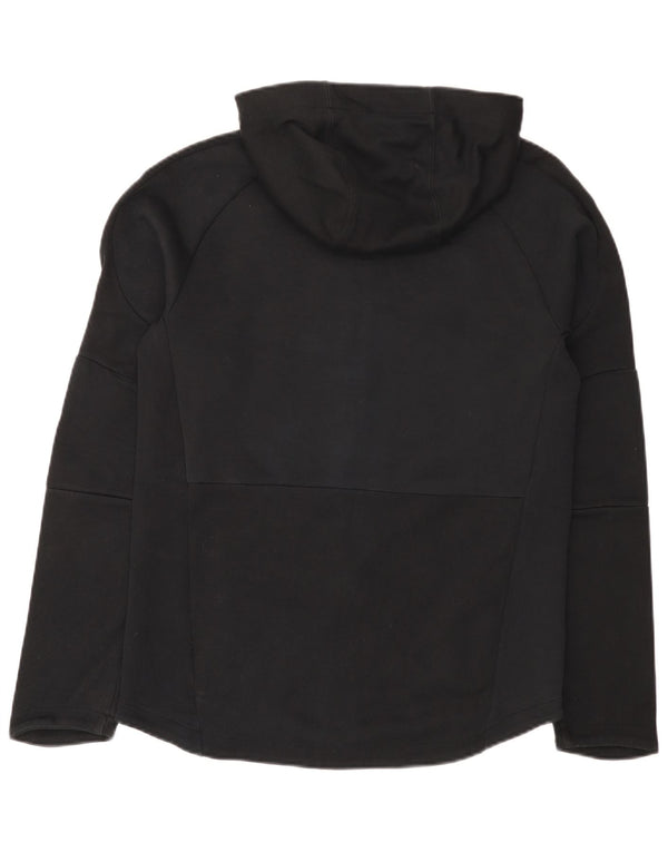Suéter Puma masculino com capuz e zíper médio preto algodão