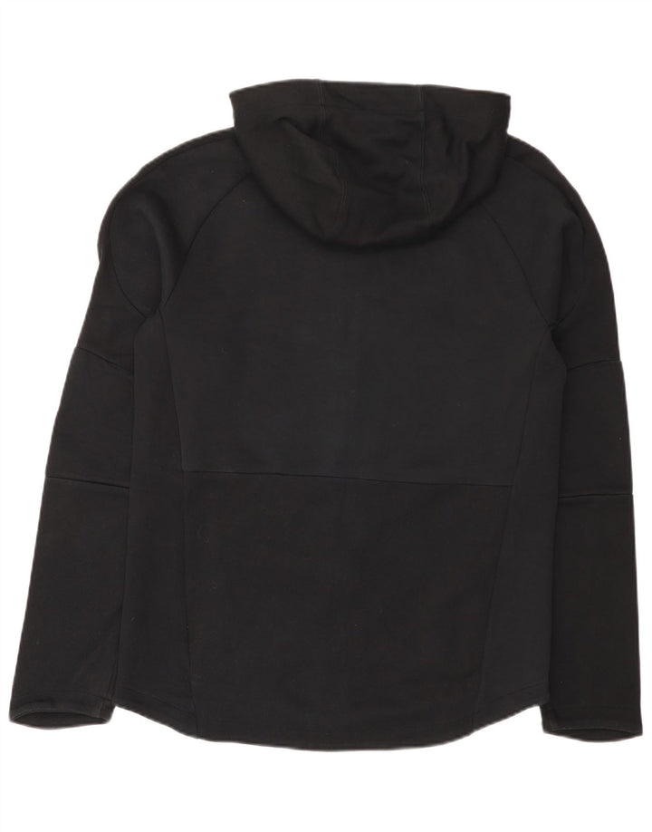 Suéter Puma masculino com capuz e zíper médio preto algodão