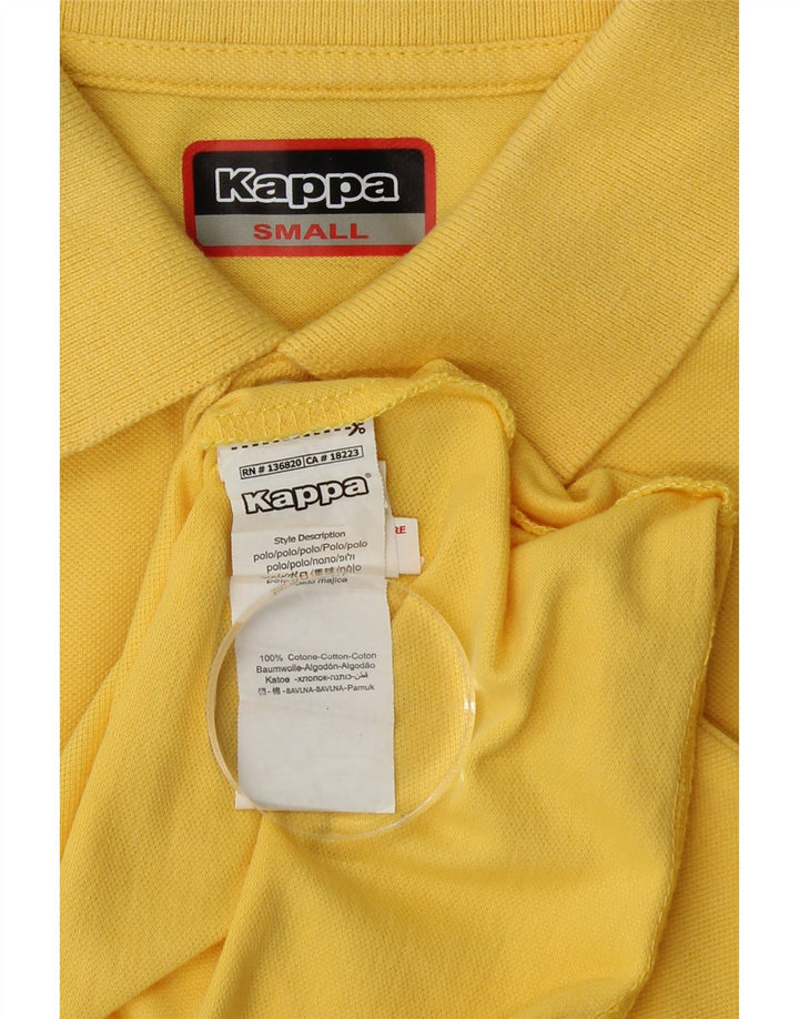 Camisa polo masculina KAPPA pequena de algodão amarelo