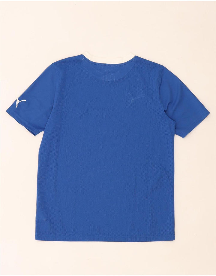 Camiseta Puma Boys Italia Graphic 13-14 Anos Azul Poliéster