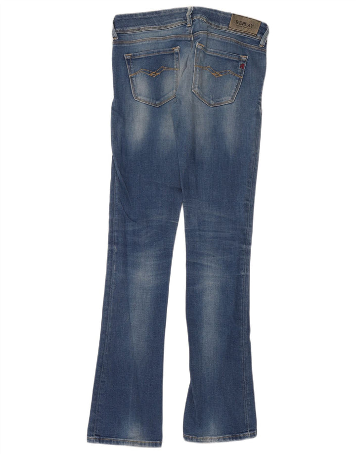 Replay Jeans feminino slim bootcut W25 L32 azul