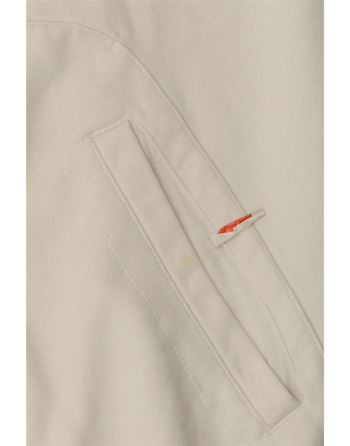 Puma Mens Graphic Tracksuit Top Jaqueta Pequena Algodão Branco